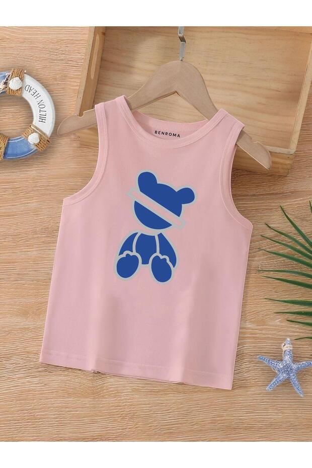 Cartoon Character Printed Sleeveless Children's T-Shirt