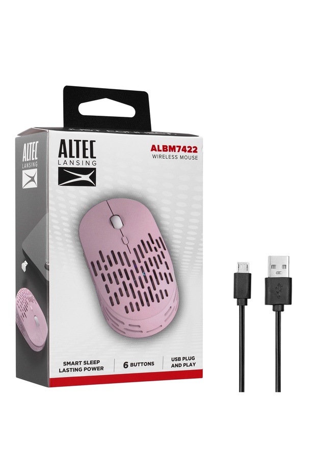Mouse Kablosuz Şarj Edilebilir 1600 Dpi Altec Lansing ALBM7422 Pembe - 8
