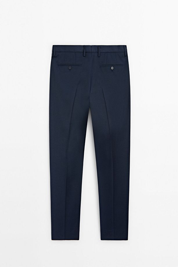 %100 yün klasik pantolon - 6