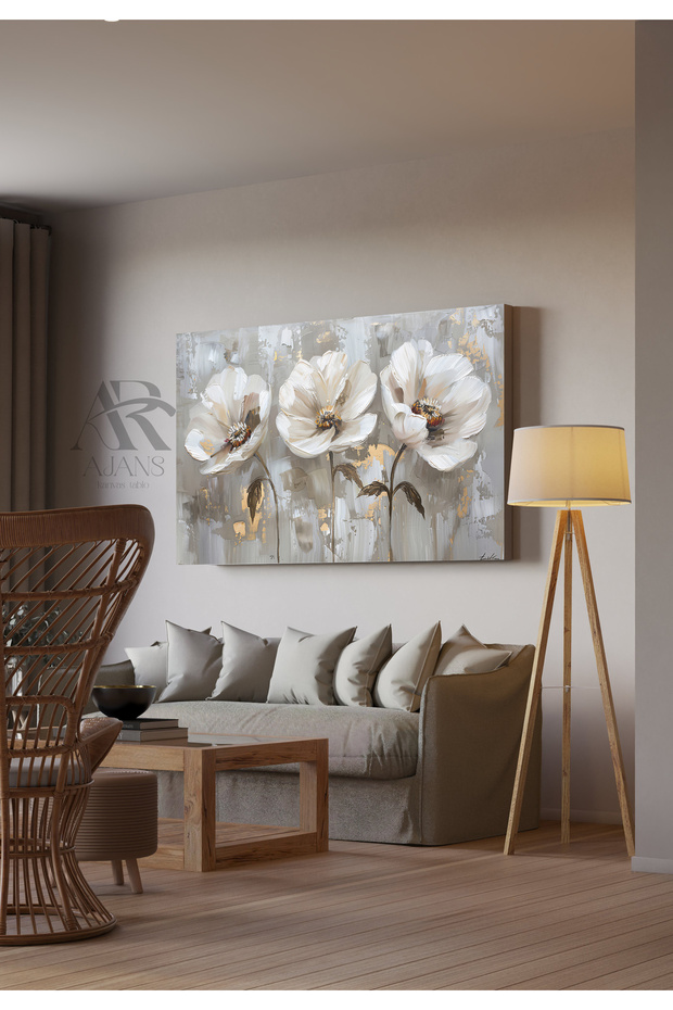 Elegant Triple Endless Purity Decorative Canvas PAINTING