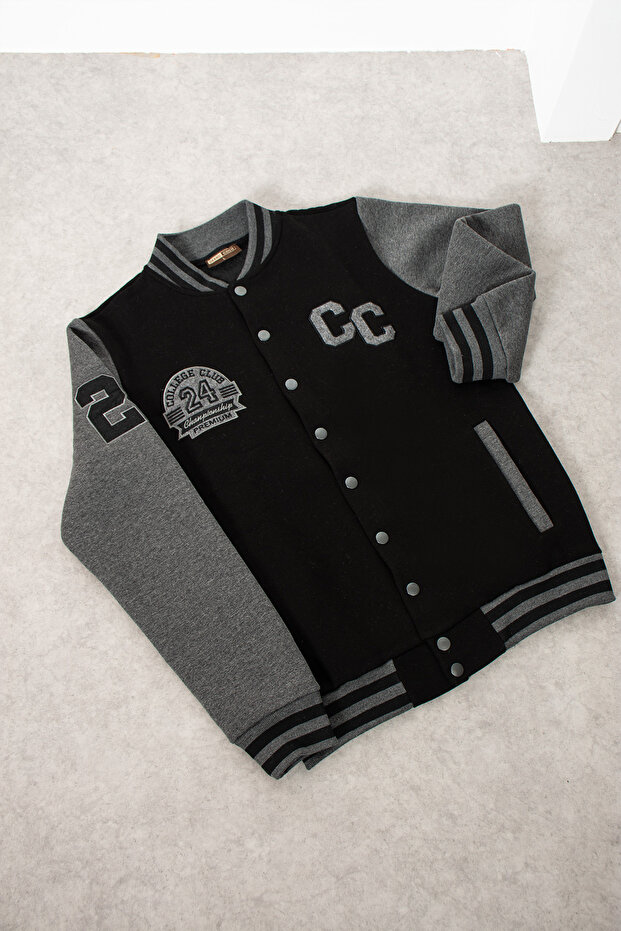 Men's Black College Jacket