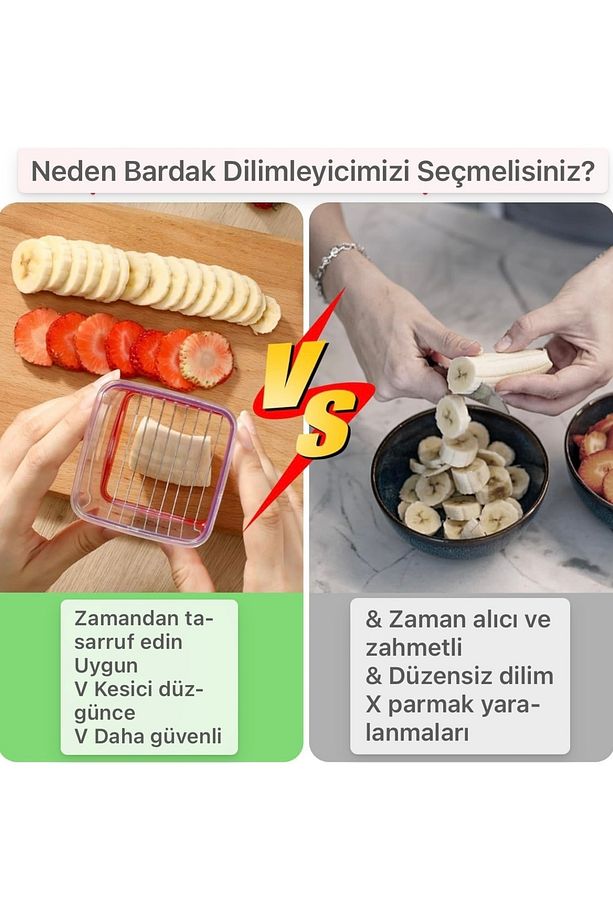 2 Adet  Meyve Sebze Dilimleme Paslanmaz Çelik Bardak Dilimleme Yumurta Dilimleme - 5