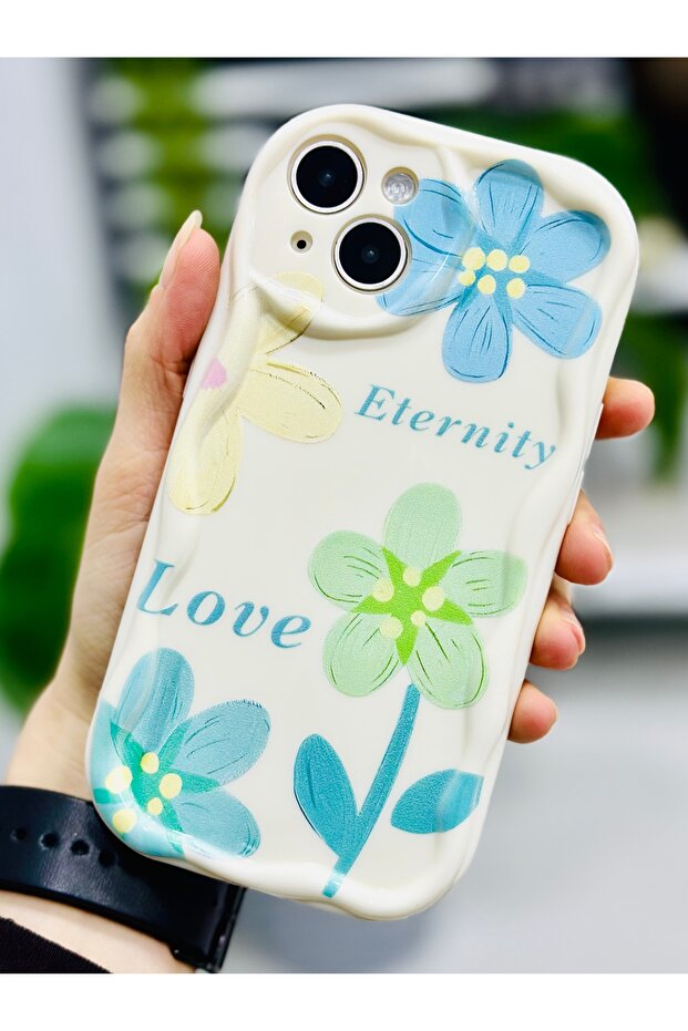 Eternity Print Patterned Silicone Case Compatible with iPhone 14 Plus and 15 Plus - 2