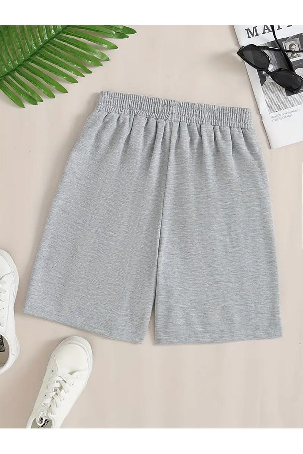 Unisex Beach Please Baskılı Renkli Basic Şort - 2