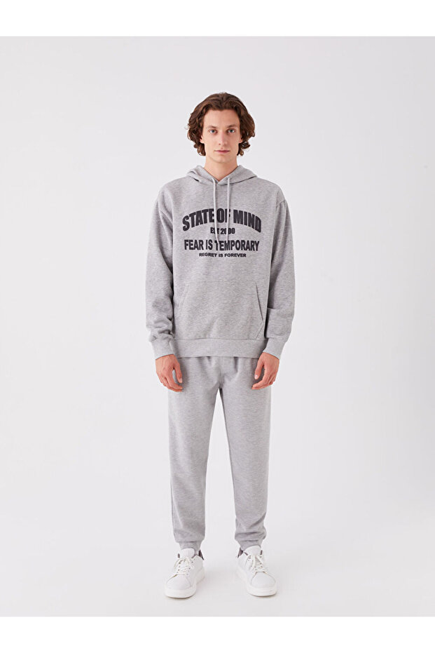 XSIDE Oversize Uzun Kollu Baskılı Erkek Hoodie - 3