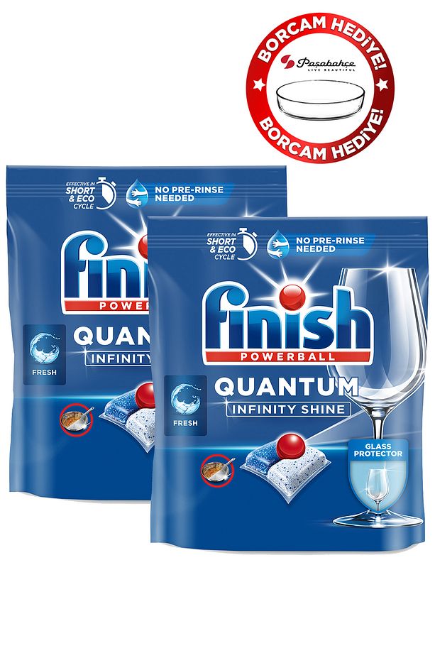 Quantum Infinity Shine Bulaşık Makinesi Deterjanı Kapsül Tablet 166 Adet + Borcam Hediye - 2
