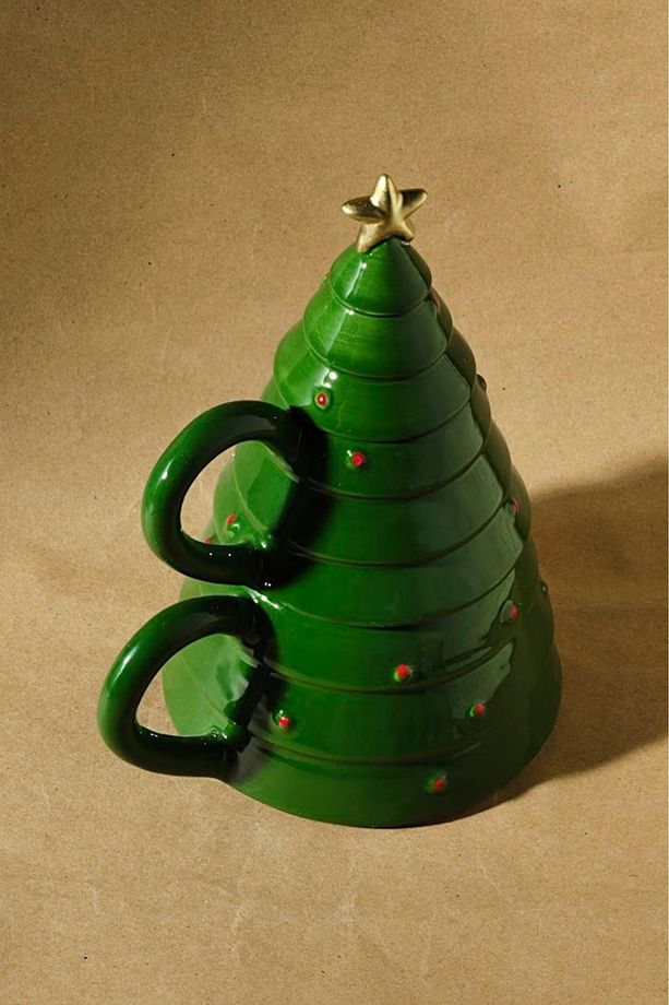 New Year Yılbaşı Ağacı Kupa Seti 400 ml - 4