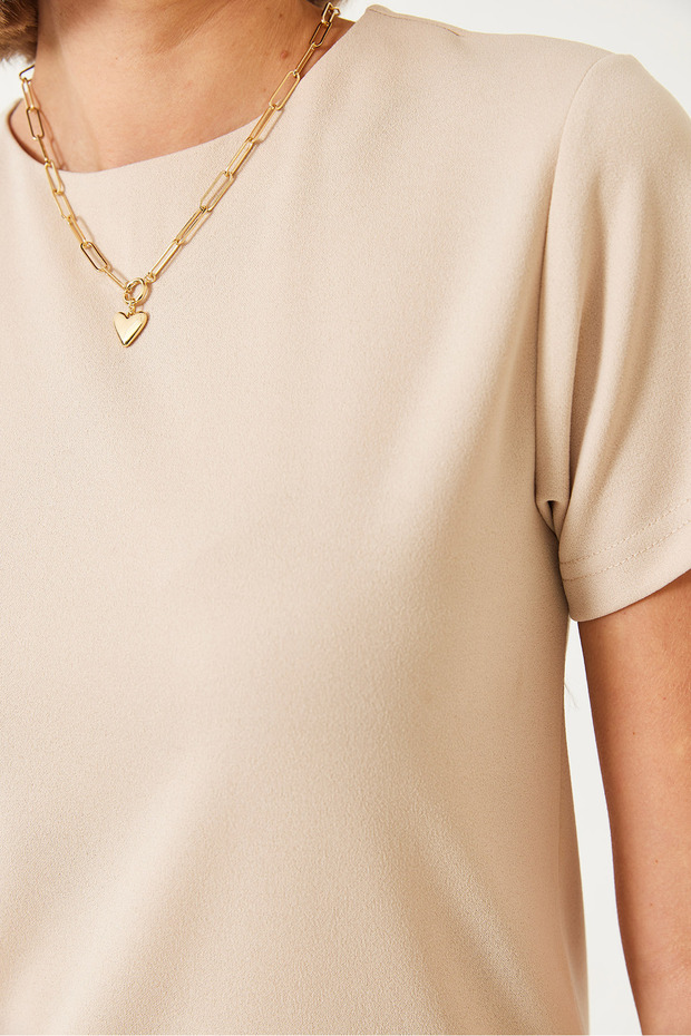 Kadın Bisiklet Yaka Günlük Elbise 70213 60271010 - 6