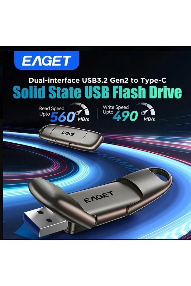 SU50  256Gb.Yüksek Hızlı 560Mbs Type-C Ve Usb 3.2 Flash Bellek İphone 15/16 Type-C Girişli Tüm TLF. - 4