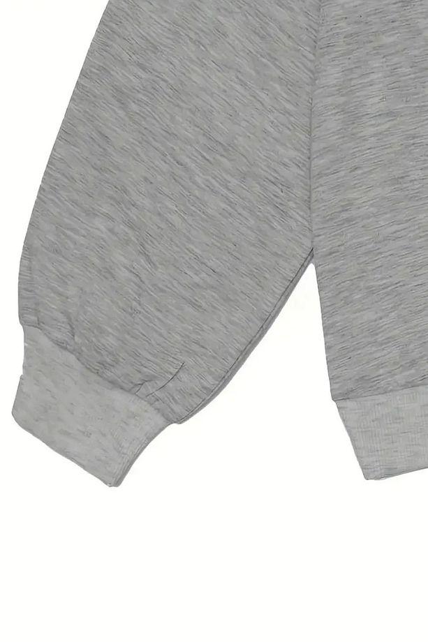 Pamuklu Yazlık Uzun Kollu Sweatshirt ve Pantolon - 3