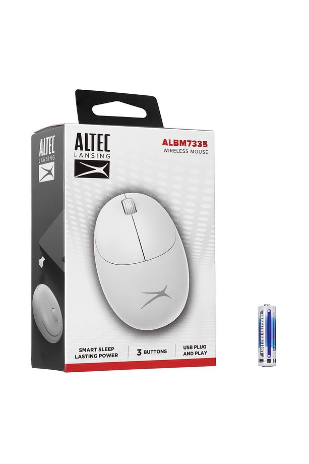 Mouse Kablosuz Alkalin Pilli 2.4 Ghz 1200 Dpi Altec Lansing ALBM7335 Beyaz - 7