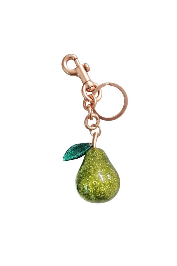Pear Bag Charm Keychain Accessory Green