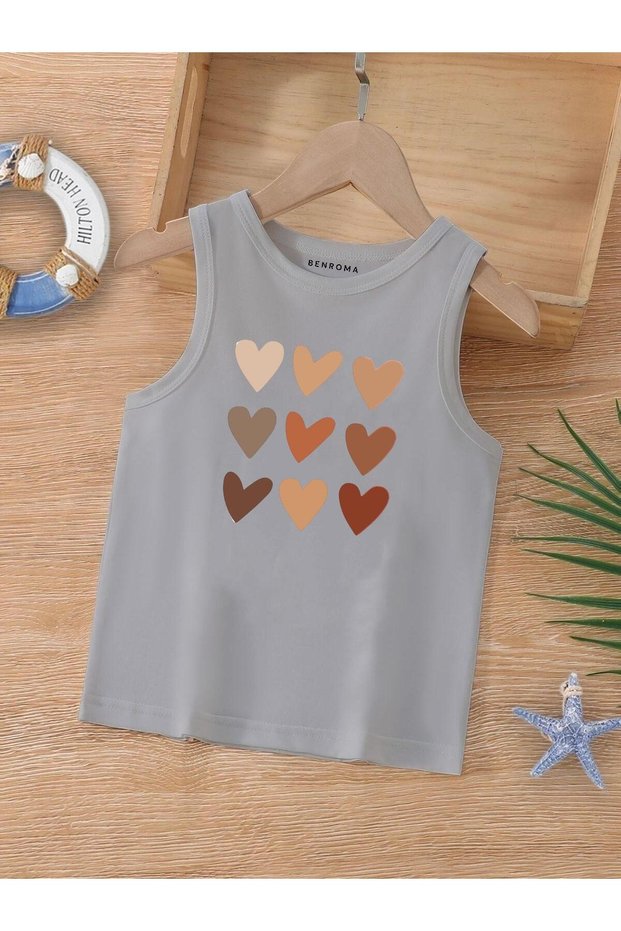 Cartoon Character Printed Sleeveless Children's T-Shirt