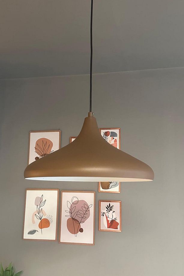 Champion Sütlü Kahve Tekli Avize Kafe Iç Mekan Salon Oturma Odası Mutfak Yatak Odası Sarkıt Modeli - 5