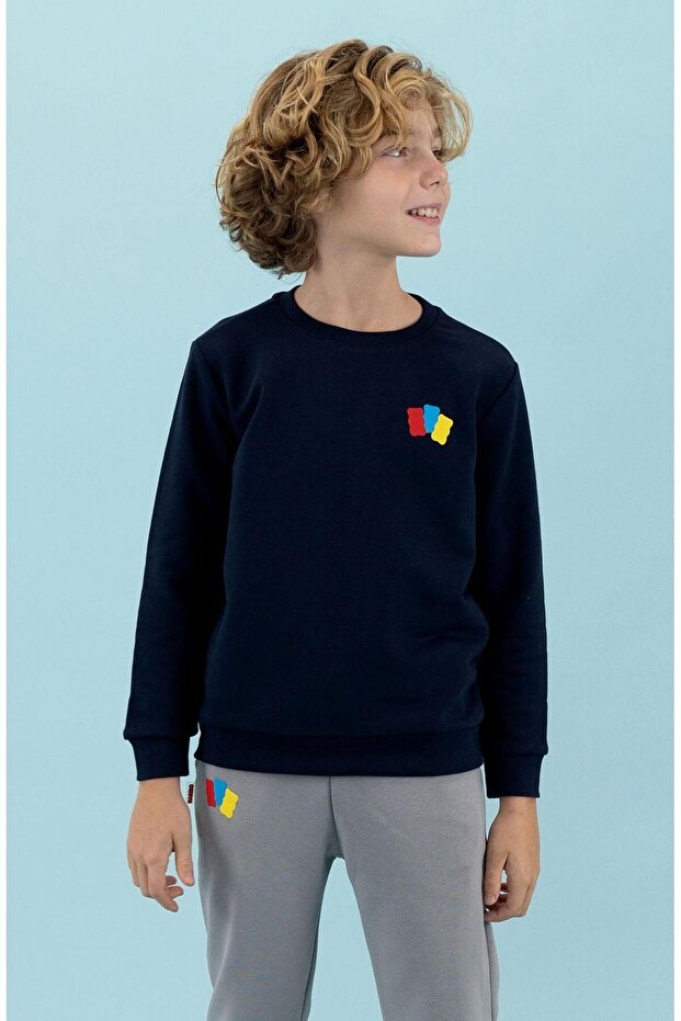 Lacivert Çocuk Sweatshirt - 2