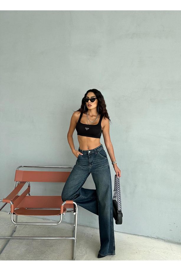 BAGGY FIT PENS DETAYLI TİNT YIKAMALI JEAN - 2
