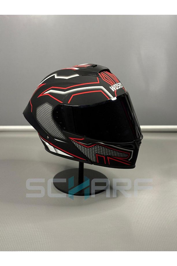 Ws-202 Güneş Vizörlü Çene Açılır Kask (Siyah Vizörlü) - 1