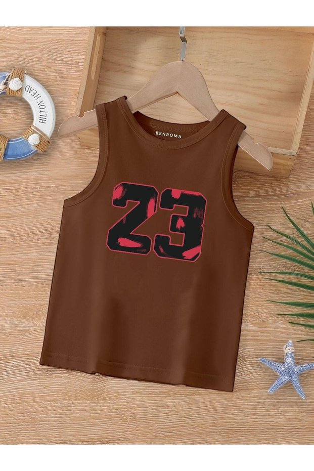 Cartoon Character Printed Sleeveless Children's T-Shirt