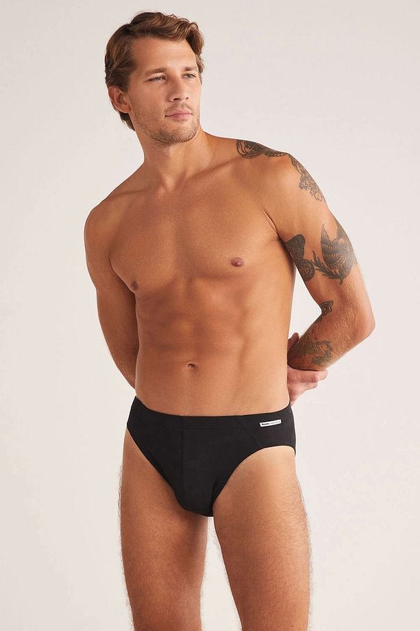 Andres Modal Jakar Desen Erkek Slip - Siyah - 2