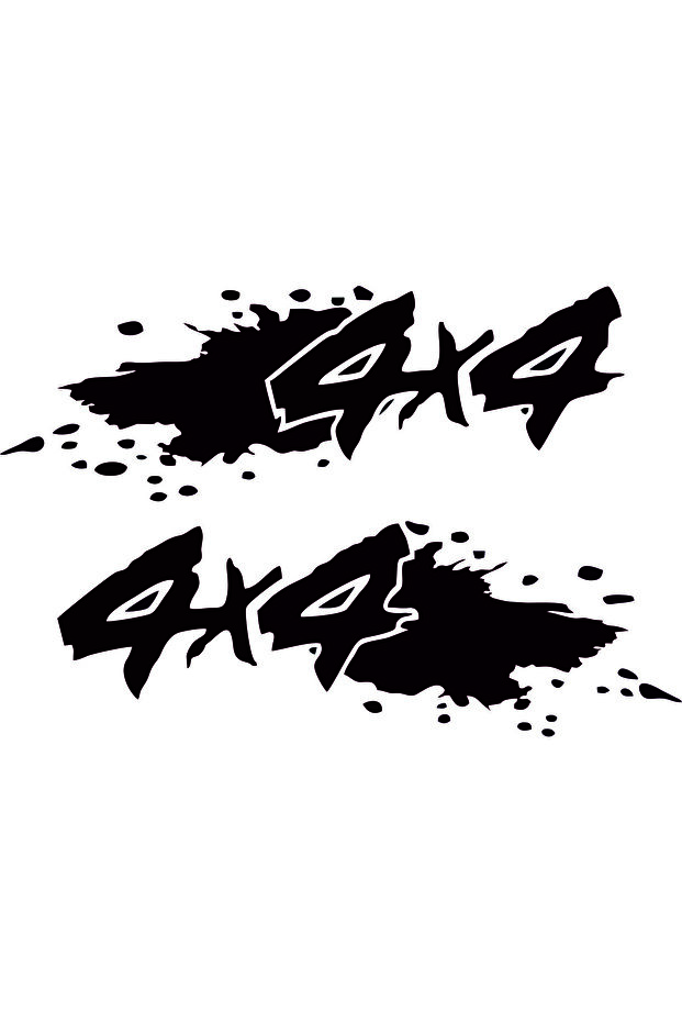 ملصق سيارة 4X4 JEEP TEXT (20x58 سم يمين ويسار)