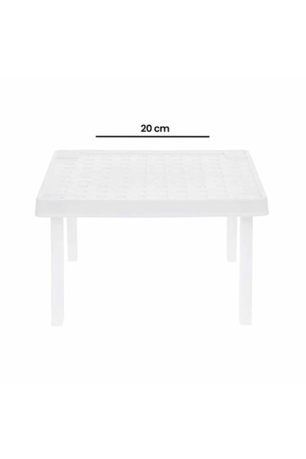 2 قطعة منظم داخل الخزانة رف مربع قابل للتكديس - 7