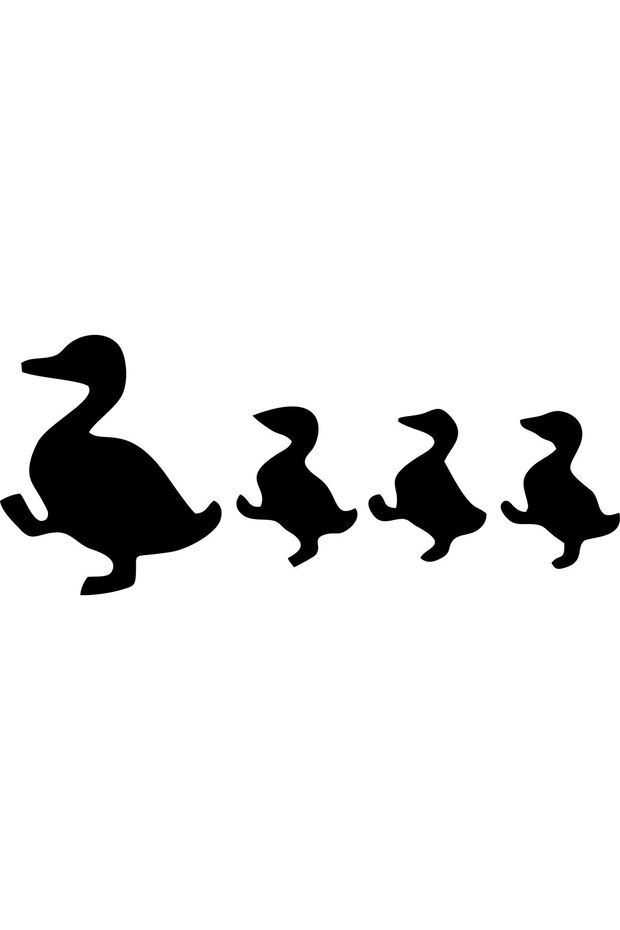 Ducks Auto Sticker(23X10Cm)