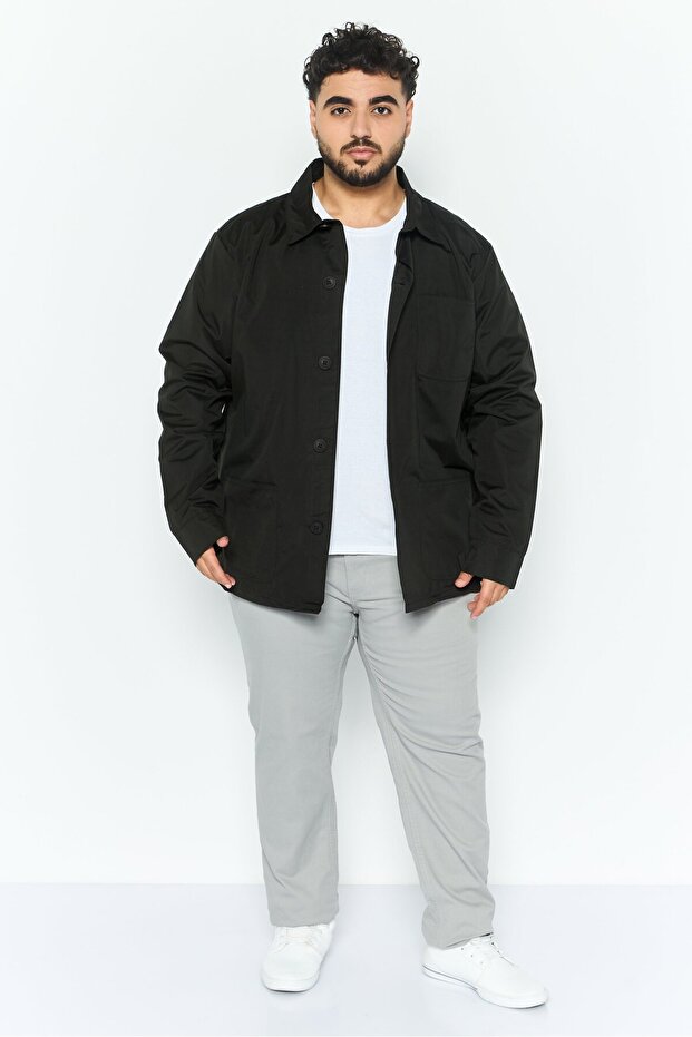 قميص رجالي سادة، زيتوني غامق - 2