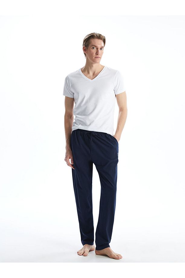 LCW ECO Lacivert Standart Kalıp Baskılı Erkek Pijama Alt - 1