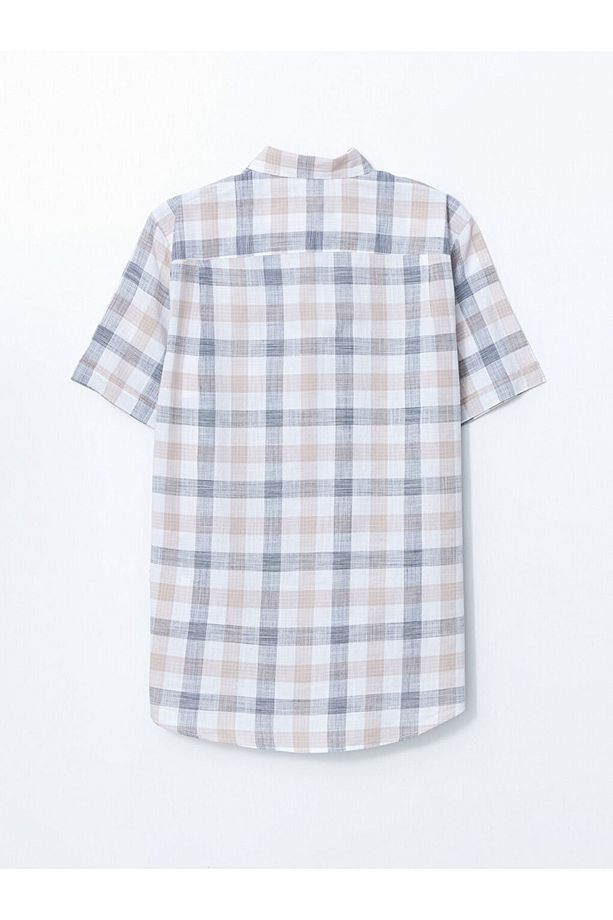 LCWAIKIKI Classic Regular Fit Kısa Kollu Ekose Poplin Erkek Gömlek - 2