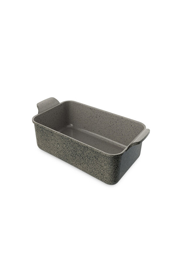 ,Rectangular Ovenware,Small,38*20cm,double integrated handle,Gray Marble Color.