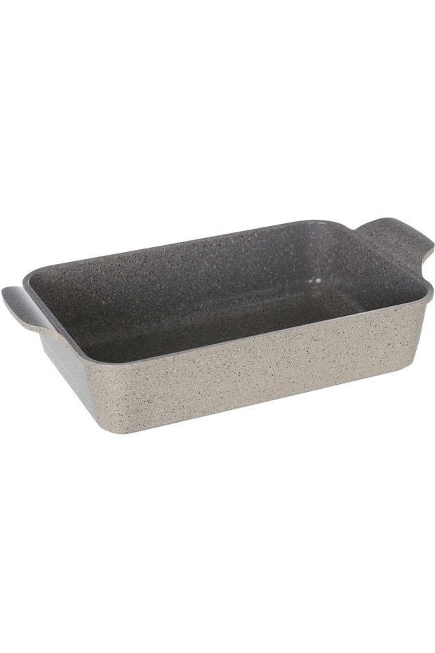 ,Rectangular Ovenware,Small,38*20cm,double integrated handle,Warm Marble Color.