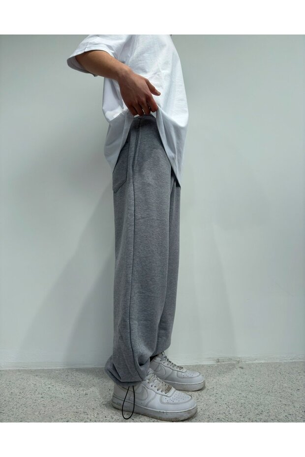 Nakışlı  Ayarlanabilir Paça Baggy Eşofman Altı - 5