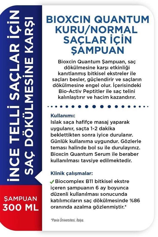 Kuantum Kuru - Normal Saçlar İçin Hacim Veren Şampuan 300ml x 4 Adet + 1 Adet 100ml Jel Hediye - 8