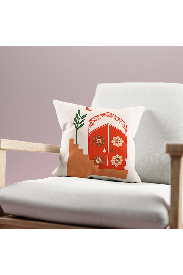 Ramadan Patterned Double Sided Digital Printed Throw Pillow Cover - Ramadan - 2
