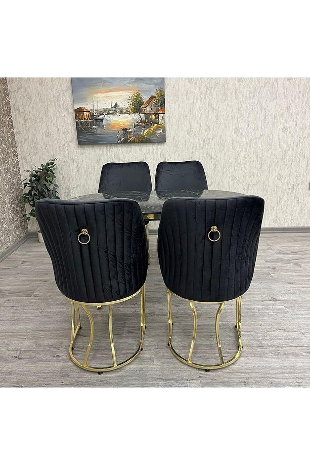 Asalet Mutfak Yemek Masası Takımı- 4 Kişilik Mutfak Masa Sandalye Takımı- Mutfak Masası Takımı - 7