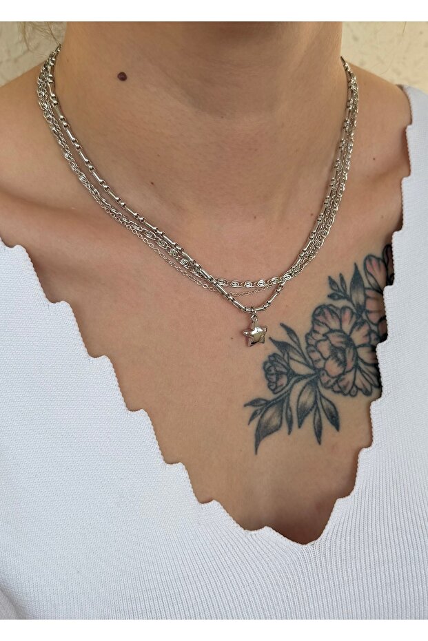 Star Figured 3-Piece Combination Women's Necklace
