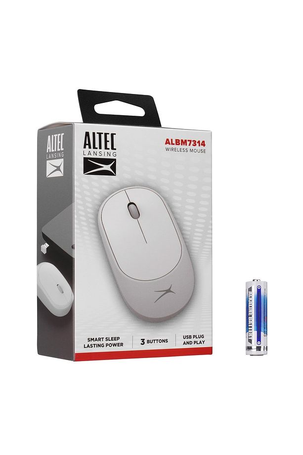 Mouse Kablosuz Alkalin Pilli 2.4 Ghz 1200 Dpi Altec Lansing ALBM7314 Beyaz - 6