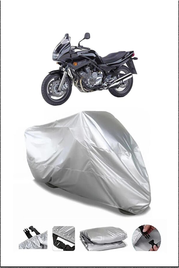 Yamaha Xj600Diversion Rear Bag Compatible Gray Waterproof Canvas (Motorcycle)