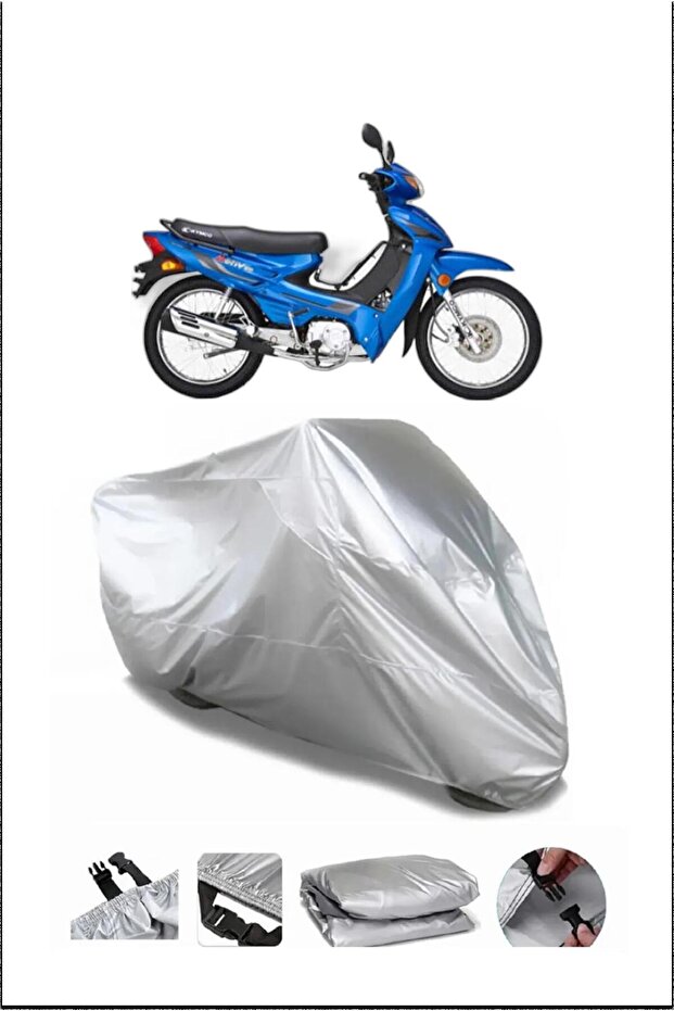 غطاء دراجة نارية Kymco AKTIV110 رمادي عالي الجودة مقاوم للماء
