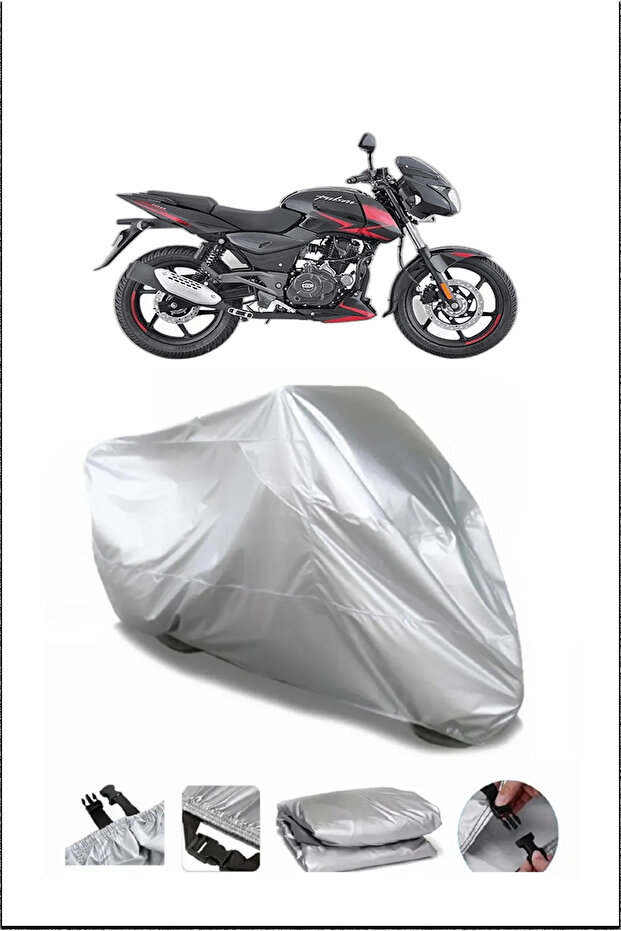 Bajaj Pulsar180 Gray Waterproof Quality Motorcycle Cover