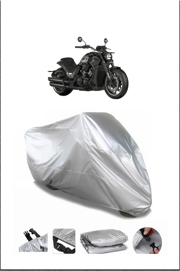 Rks C1002V Gray Waterproof Quality Motorcycle Cover