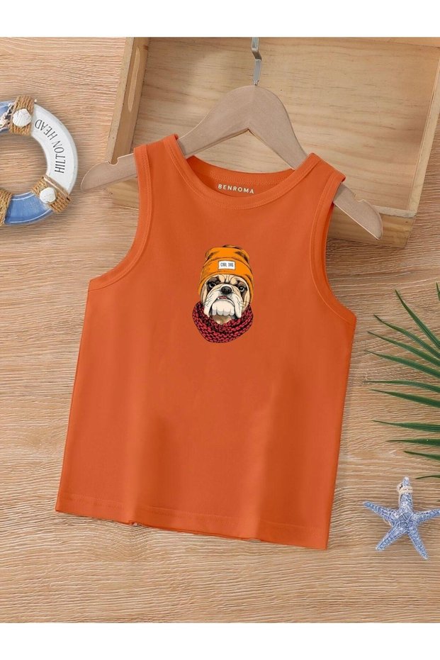 Cartoon Character Printed Sleeveless Children's T-Shirt