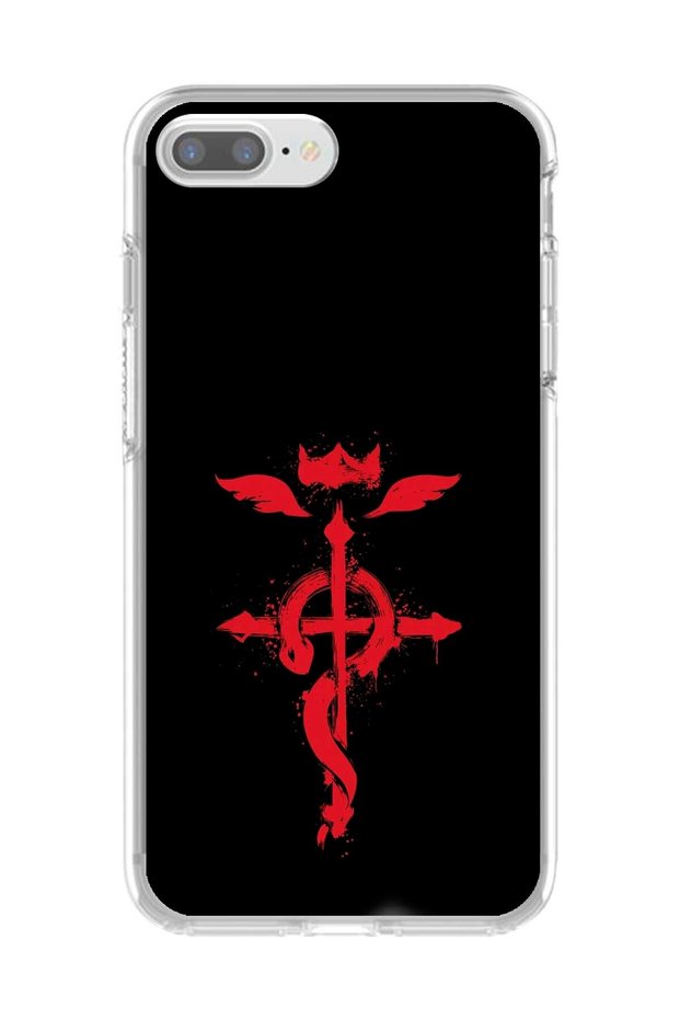 حافظة شفافة متوافقة مع هاتف iPhone 8 Plus بتصميم Fullmetal Alchemist 2