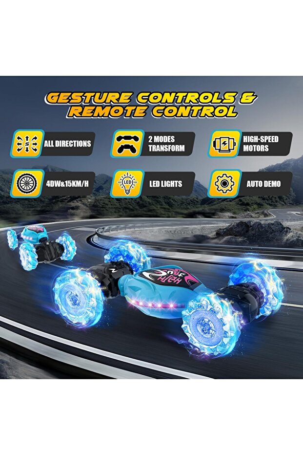 Rc El Sensörlü Kontrol ve Uzaktan Kumandalı Full Fonksiyon Stunt Araba - 2