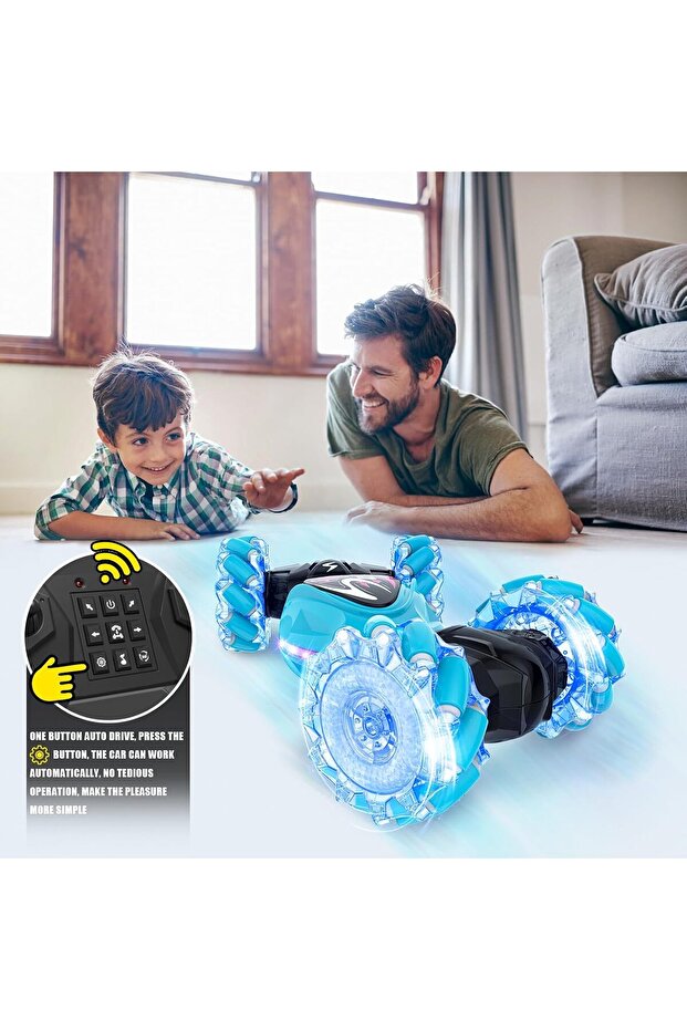 Rc El Sensörlü Kontrol ve Uzaktan Kumandalı Full Fonksiyon Stunt Araba - 4