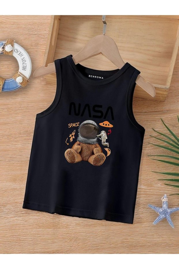 Cartoon Character Printed Sleeveless Children's T-Shirt