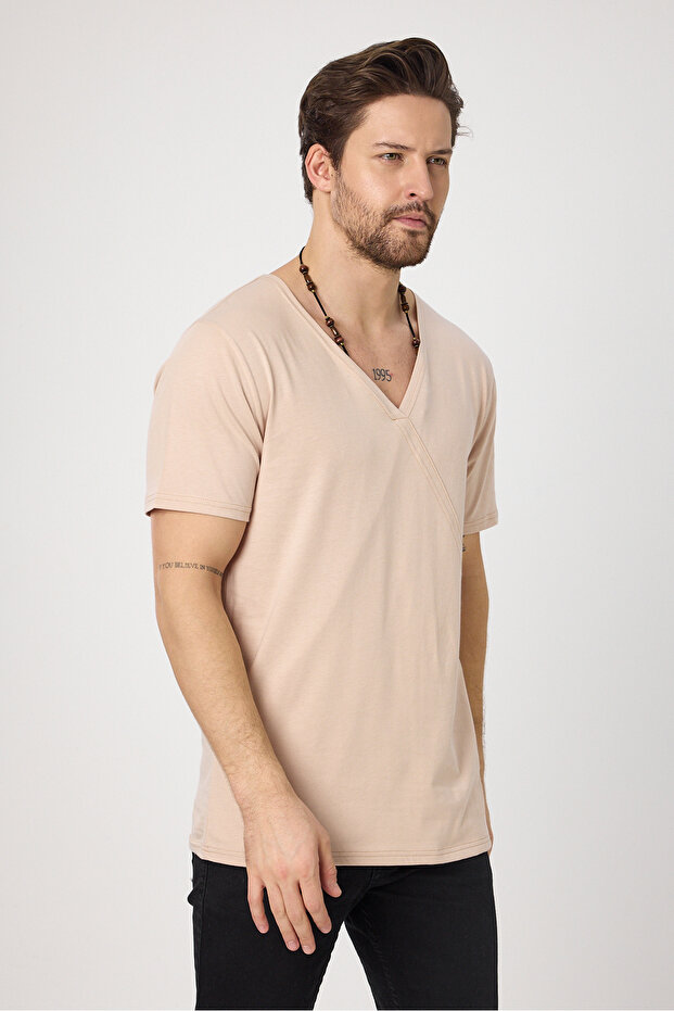 Deep V-Neck T-Shirt