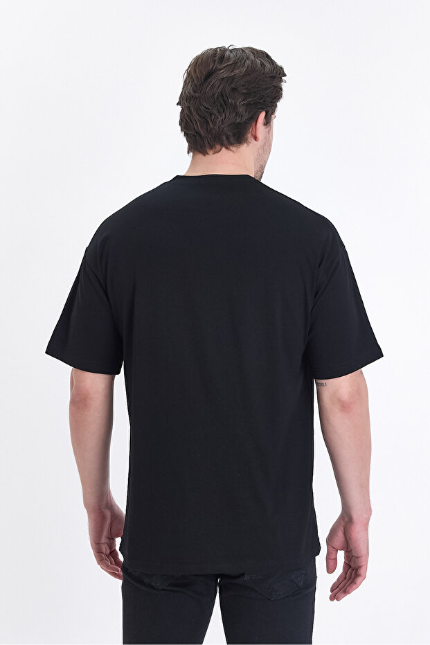 تي شيرت كبير الحجم بطبعة الذئب - 7