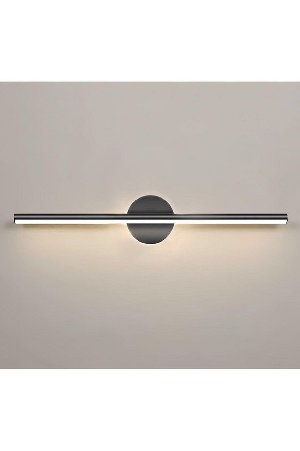 Yapışkanlı 36 Cm Günışığı Ledli Pilli Aplik Banyo Tablo Ayna Duvar Aydınlatma Siyah Pil Dahildir - 4