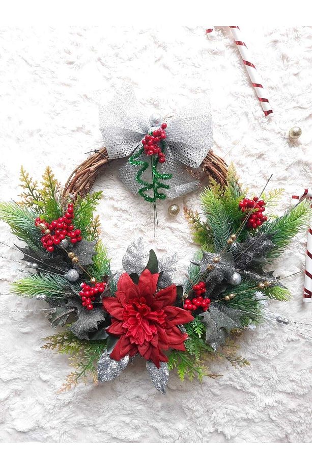 Yılbaşı Kokina Noel Kapı Süsü Duvar Süsü - 1